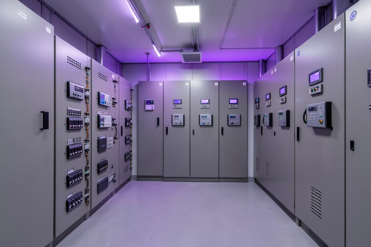 Industrial electrical switchboard and digital energy submetering installation