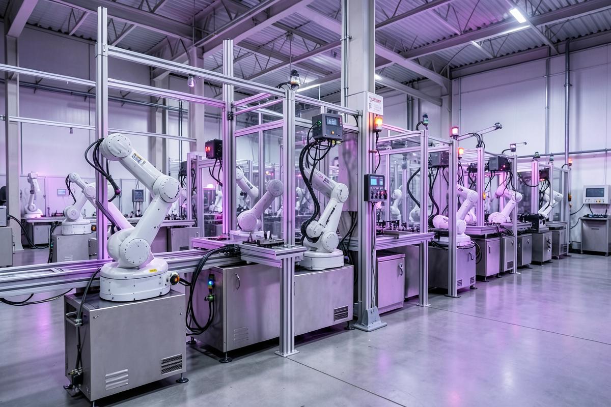 Real-time industrial machine and automated manufacturing cell monitoring